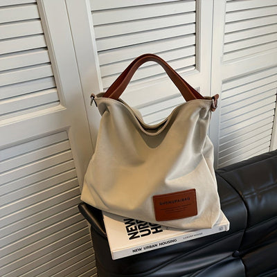 Amelie | Ruime dames canvas shopper met verstelbare schouderband