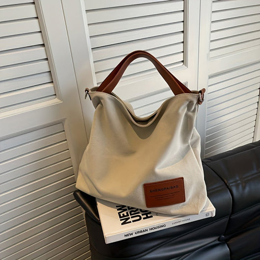 Amelie | Ruime dames canvas shopper met verstelbare schouderband