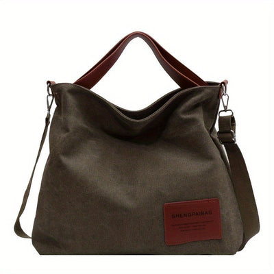 Amelie | Ruime dames canvas shopper met verstelbare schouderband