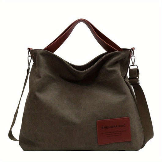 Amelie | Ruime dames canvas shopper met verstelbare schouderband