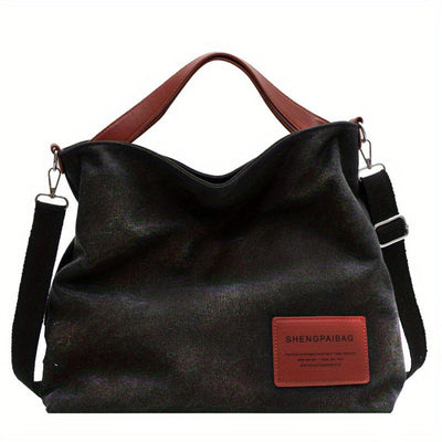 Amelie | Ruime dames canvas shopper met verstelbare schouderband