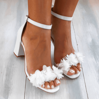 Franziska | Dames slingback sandalen met gesp en blokhak