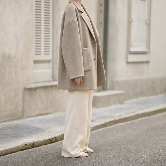 Pemberton oversized overshirt van wolmix