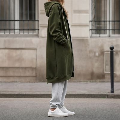 Rowley oversized hoodie met rits