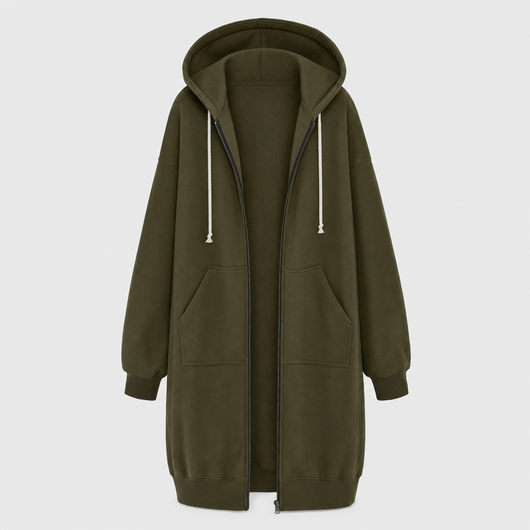 Rowley oversized hoodie met rits