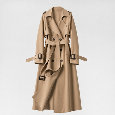 Jesmond lange trenchcoat met ceintuur