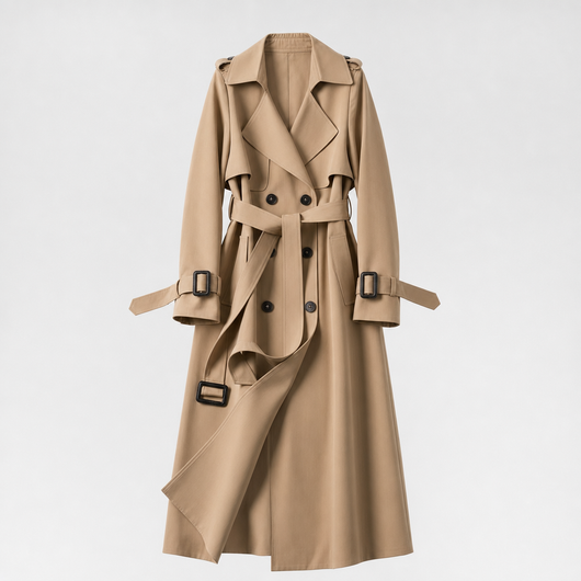Jesmond lange trenchcoat met ceintuur