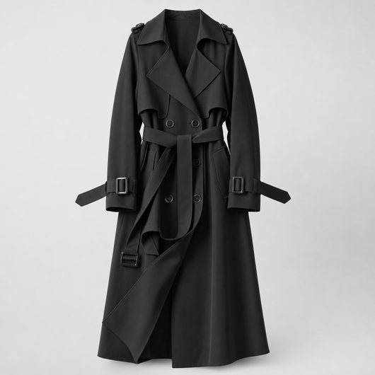 Jesmond lange trenchcoat met ceintuur