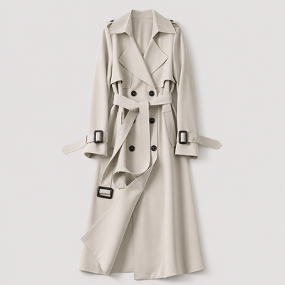 Jesmond lange trenchcoat met ceintuur