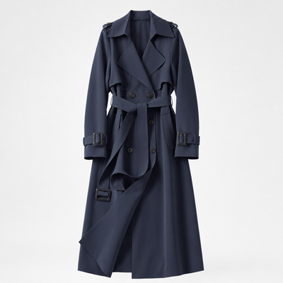 Jesmond lange trenchcoat met ceintuur