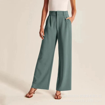 Barbara | Dames broek met hoge taille en wijde pijp