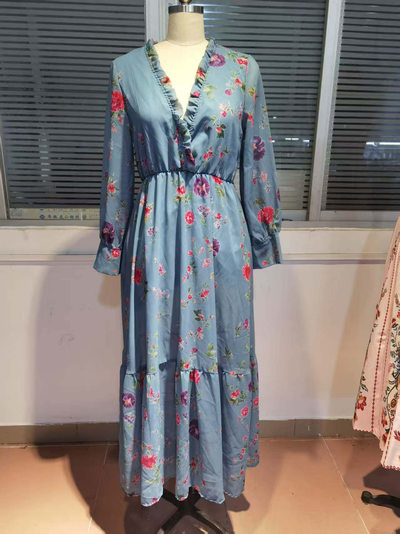 Pauline | Dames boho zomermaxijurk met ruches