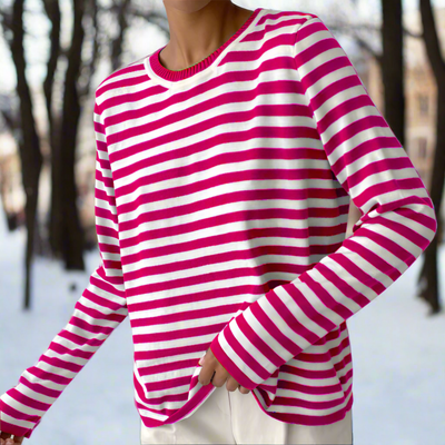 Felicia | Casual gestreept dames shirt met lange mouwen