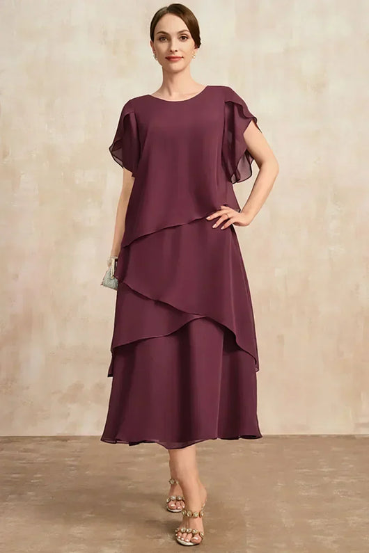 Emilia | Zachte klassieke dames chiffonjurk