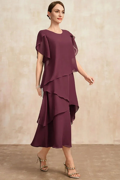 Emilia | Zachte klassieke dames chiffonjurk