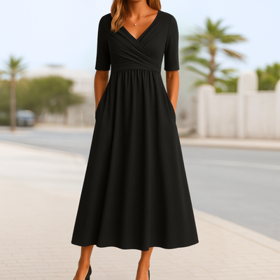Celeste | Wikkel midi-jurk – elegante jurk