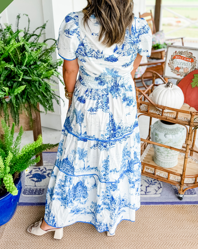 Eliana | Gelaagde maxijurk met print – casual jurk