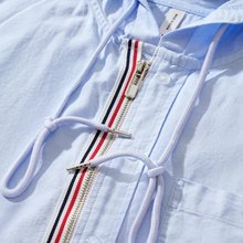 Cassian hoodie-overhemd van linnen-katoenmix