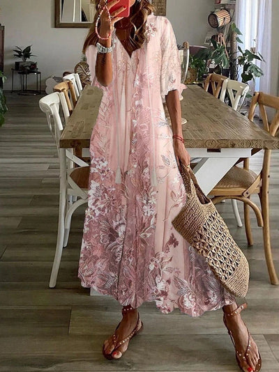 Seraphina | Bloemen maxi-zomerjurk
