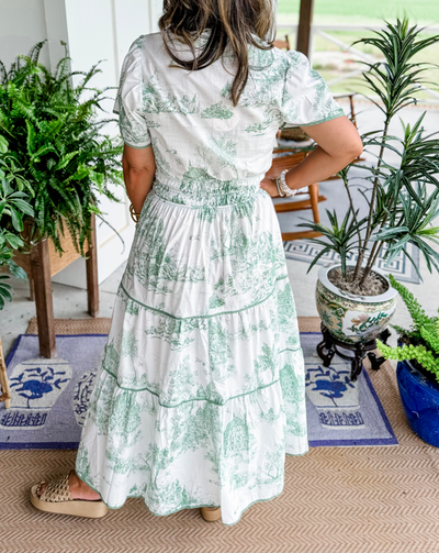 Eliana | Gelaagde maxijurk met print – casual jurk