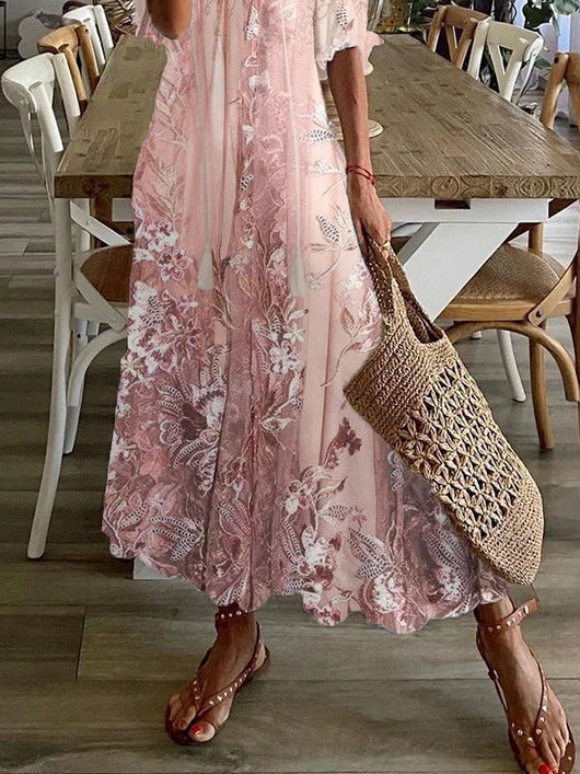 Seraphina | Bloemen maxi-zomerjurk