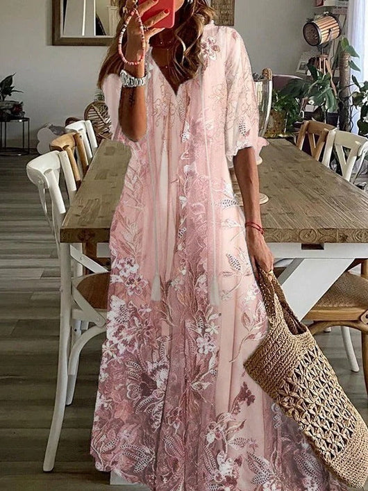 Seraphina | Bloemen maxi-zomerjurk