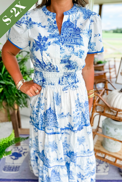 Eliana | Gelaagde maxijurk met print – casual jurk