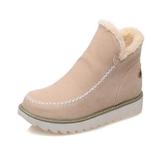 Elfriede | Dames instap enkellaarsjes met plateau en naaddetails