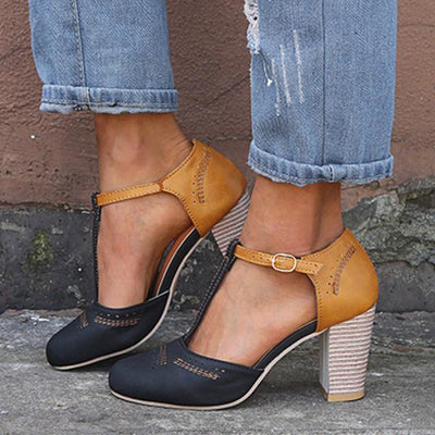 Janet pumps met blokhak