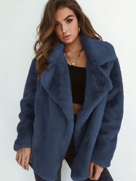 Emilia | Casual oversized korte dames teddymantel