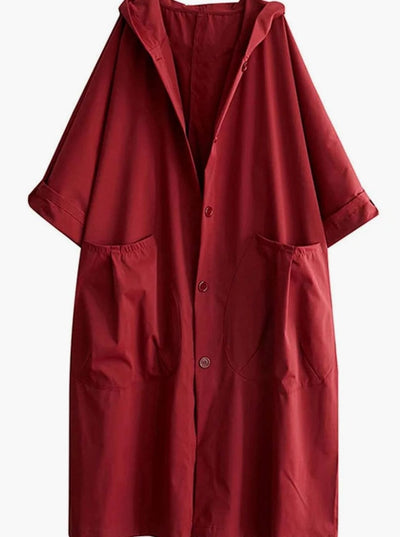 Clara | Lange waterafstotende oversized dames trenchcoat met capuchon