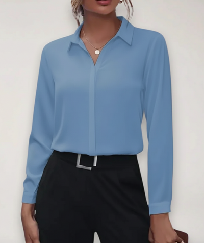 Julia | Dames kantoorblouse met knoopsluiting voor het voorjaar