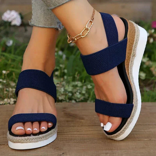 Emilia | Dames plateausandalen met gekruiste bandjes