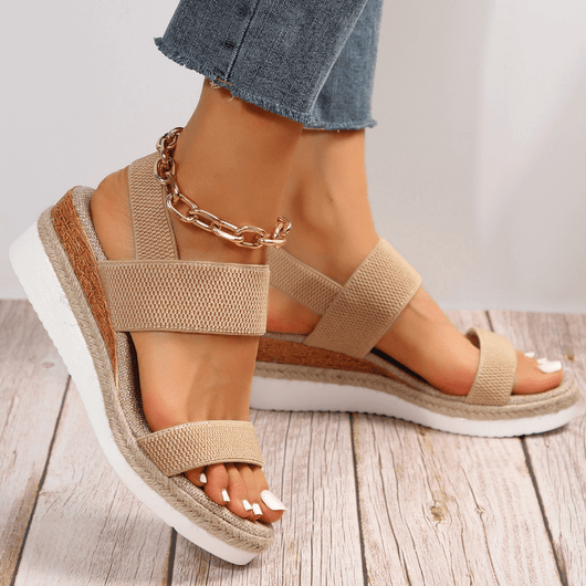 Emilia | Dames plateausandalen met gekruiste bandjes