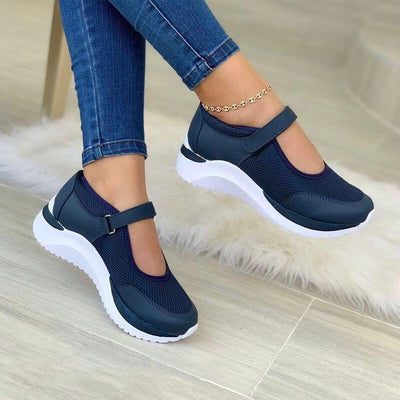 Leonie | Comfortabele dames mesh sneakers met klittenband