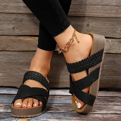 Daniela | Dames slippers met plateauzool