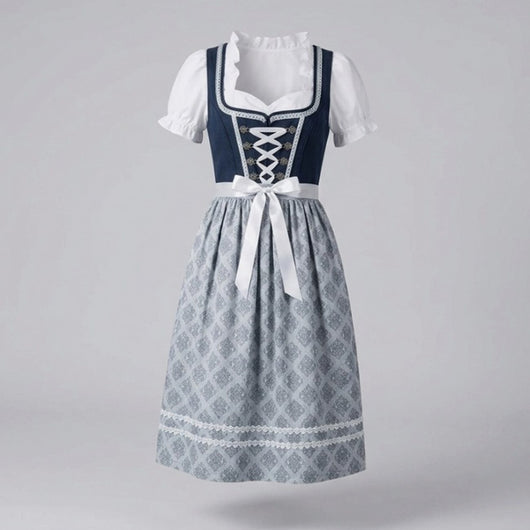 Elfriede | Dames Oktoberfest dirndl met rucheblouse en schort