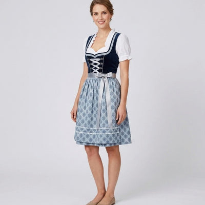 Elfriede | Dames Oktoberfest dirndl met rucheblouse en schort