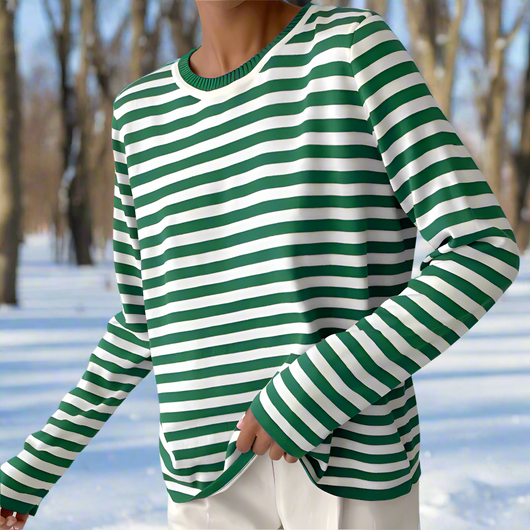 Felicia | Casual gestreept dames shirt met lange mouwen