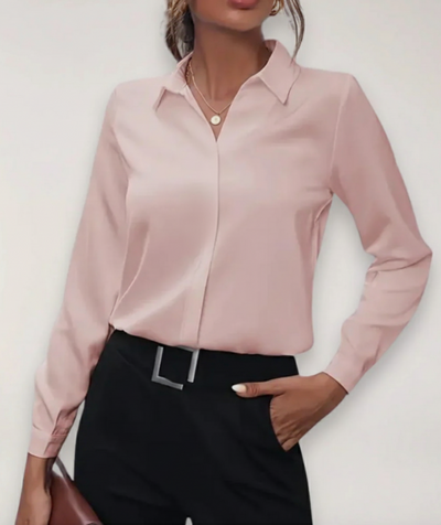 Julia | Dames kantoorblouse met knoopsluiting voor het voorjaar