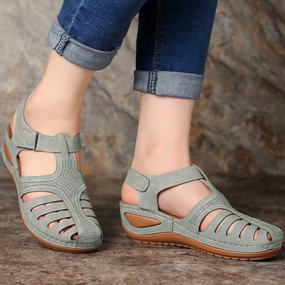Karin | Dames wandelsandalen met uitsparingen voor het voorjaar