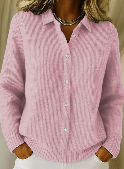 Frieda | Getailleerd heuplang dames vest met overhemdkraag
