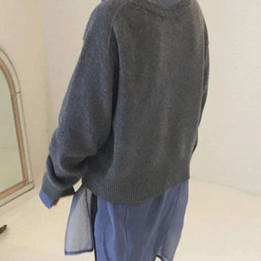 Nora | Oversized damesvest met asymmetrische knoopsluiting