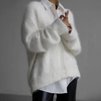 Mia | Oversized zacht dames vest met v-hals