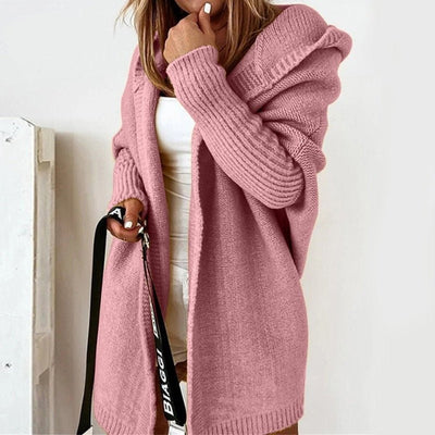 Annika | Oversized damesvest met capuchon en vleermuismouwen