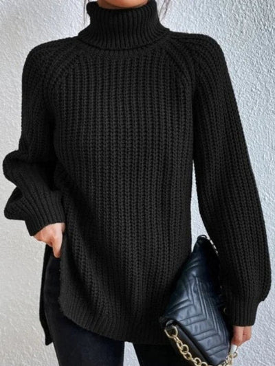 Amelie | Oversized grofgebreide damestrui met col