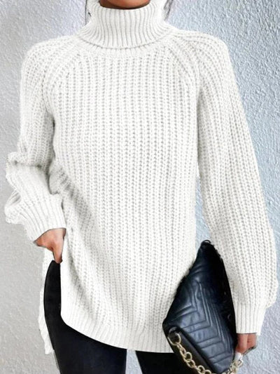 Amelie | Oversized grofgebreide damestrui met col