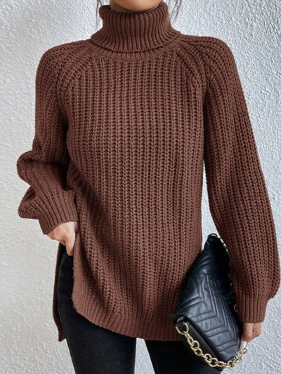 Amelie | Oversized grofgebreide damestrui met col