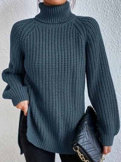 Amelie | Oversized grofgebreide damestrui met col