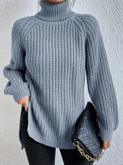 Amelie | Oversized grofgebreide damestrui met col
